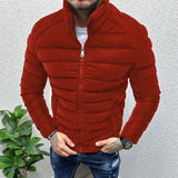 Xituodai Winter Men Thickened Warm Down Jacket  Long Sleeve  Slim Fit Cotton Padded Zipper cardigan Tops Fashion Casual Jackets Coat