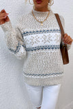 Xituodai  -  Snowflake Pattern Mock Neck Sweater