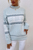 Xituodai  -  Snowflake Pattern Mock Neck Sweater