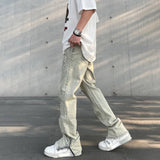 Xituodai Ripped Jeans Men Summer Distressed Solid Washed-out Vintage Pantalones Hombre Skinny Denim Pants Punk Streetwear Y2k Trousers