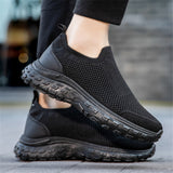 Xituodai Ejiejia Mesh Socks Shoes Men Jogging Slip-on Loafers Outdoor Cycling Fitness Male Shoe 2024 Thick Sole Non-slip Walking Casual Sneakers