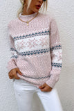 Xituodai  -  Snowflake Pattern Mock Neck Sweater