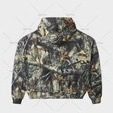 Xituodai High Street Harajuku Camouflage Oversized Sweatshirt American Retro Embroidered Hoodie Men Hip Hop Trendy Brand Street Clothing