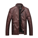 Xituodai Casual Solid Fashion Leather Bomber Jacket