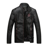 Xituodai Casual Solid Fashion Leather Bomber Jacket