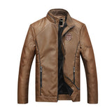 Xituodai Casual Solid Fashion Leather Bomber Jacket