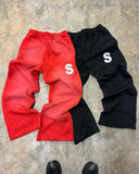 Xituodai European and American Trendy Brand Streetwear Y2K Harajuku Baggy Straight Pants Personalized Retro Casual Oversized Sweatpants