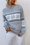 Xituodai  -  Snowflake Pattern Mock Neck Sweater