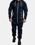 Xituodai Solid Color Hooded Fleece Casual Warm Jumpsuit