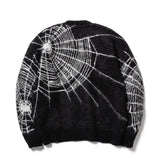 Xituodai 2024 Fall Fashion  Y2k Clothes Harajuku Sweater Hip Hop Streetwear Spider Web Print Casual Sweater Winter Hip Hop Streetwear Sweater Knit Sweater