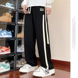 Xituodai Casual Pants Men's Loose Straight Thickened Sweatpants for Teenagers and Middle School Students Mopping Pants for Older Children Sports Pants