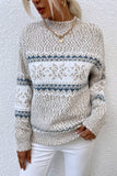 Xituodai  -  Snowflake Pattern Mock Neck Sweater