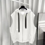 Xituodai Hong Kong-style hooding vest men's Outlook cool trend zipper put on this cool sleepy Nashie