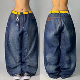 Xituodai Street New Washed Baggy Jeans Trashy Y2K 2000s Harajuku Style Fashion Casual Jeans Denim Men And Women High Waist Wide Trousers