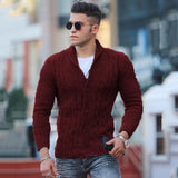 Xituodai Fashion Solid jacquard Knitwear Men Long sleeved V-neck Button knitted cardigan Autumn Winter Slim Fit Tops Sweater Coat Male