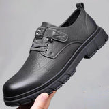 Xituodai Ejiejia Business Leather Shoes for Men 2024 New Office Work Shoes Fashion Casual Walking Shoe Outdoor Breathable Fitness Sneakers Male