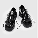 Xituodai Miancor Brand New Black Brogue Shoes Men Classic Platform Oxford Dress Shoes Men Retro Patent Leather Footwear Low-Ankle Party Shoes