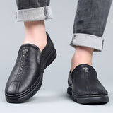 Xituodai Ejiejia 2024 Autumn New Leather Shoes for Men Light Slip-on Soft Sole Driving Shoes Leather Daily Commuter Shoes Casual Loafers Zapatos