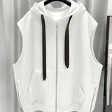 Xituodai Hong Kong-style hooding vest men's Outlook cool trend zipper put on this cool sleepy Nashie