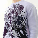 Xituodai 2024 Fall Fashion  Men Women High Street Fashion Clothing Y2k Anime Demon Pattern Oversized Pullover Sweater Harajuku Retro O-Neck Sweater Women