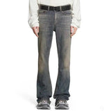 Xituodai Boot Cut Distressed Micro Rugged Mud Dyed Jeans Unisex Straight Y2k Pantalones Hombre Casual Washed Denim Pants Oversized