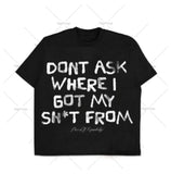 Xituodai Y2k high street hip-hop trendy letter print pattern oversized T-shirt men's fashion goth loose casual versatile short-sleeved