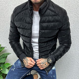 Xituodai Winter Men Thickened Warm Down Jacket  Long Sleeve  Slim Fit Cotton Padded Zipper cardigan Tops Fashion Casual Jackets Coat