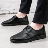 Xituodai Ejiejia Leather Casual Shoes for Men Non-slip and Waterproof Work Shoes Spring Autumn Breathable Male Shoe Solid Color Chaussure Hommes