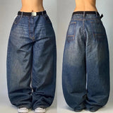 Xituodai Street New Washed Baggy Jeans Trashy Y2K 2000s Harajuku Style Fashion Casual Jeans Denim Men And Women High Waist Wide Trousers