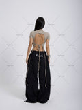 Xituodai American Retro Baggy Wide-leg Overalls Women Y2K Harajuku Loose Casual Pants Punk Oversized Sweatpants Hip-hop Trendy Streetwear