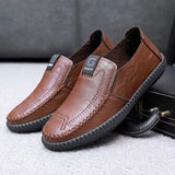 Xituodai Equzu Office Slip-on Loafers Fashion Leather Casual Shoes 2024 Sewing Shallow British Business Shoes Outdoor Breathable Walking Shoe