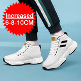 Xituodai Equzu Sneakers Heightening Shoes Breathable Elevator Shoes Height Increase Shoes Leather Shoes Insoles 8CM Man Height Increasing Shoes