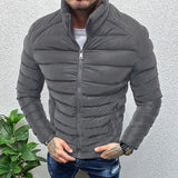 Xituodai Winter Men Thickened Warm Down Jacket  Long Sleeve  Slim Fit Cotton Padded Zipper cardigan Tops Fashion Casual Jackets Coat