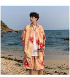 Xituodai Flower Shirt & Shorts Two Piece Set