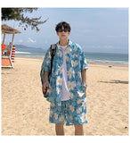 Xituodai Flower Shirt & Shorts Two Piece Set