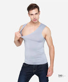 Xituodai 3Pcs Men Tank Tops Underwear For Mens Vest Undershirt Transparent Shirts Male Bodyshaper Fitness Wrestling Singlets silk V Neck