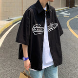 Xituodai  Summer Hawaiian Shirt Coat Men's Korean Fashion Versatile Ruffian Handsome 5-sleeve Shirt Ins 2024 New Top Camiseta Streetwear