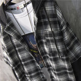 Xituodai 2024 New Fashion Autumn Hooded Collar Plaid Stitching Sweatshirt Men Japanese Tide Drawstring Loose Casual Hoodies 9A145