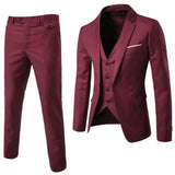 Xituodai 2 Piece Men's Wedding Suit Fashion Men's Slim Solid Color Comfortable Business Office Suit Sets Men Blazer+ Pants