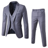 Xituodai 2 Piece Men's Wedding Suit Fashion Men's Slim Solid Color Comfortable Business Office Suit Sets Men Blazer+ Pants