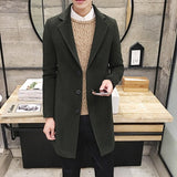 Xituodai Fashion Men Wool &amp; Blends Mens Casual Business Trench Coat Mens Leisure Overcoat Male Punk Style Blends Dust Coats Jackets