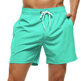 Xituodai Elastic Closure Men's Swim Trunks Quick Dry Beach Shorts with Zipper Pockets and Mesh Lining