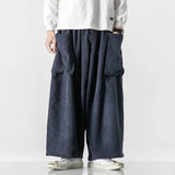 Xituodai 2025 Men Corduroy Cargo Pants Men Side Pockets Harem Pants Man Streetwear Jogger Sweatpants Male Wide Leg Oversized Trousers 5Xl