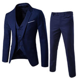 Xituodai 2 Piece Men's Wedding Suit Fashion Men's Slim Solid Color Comfortable Business Office Suit Sets Men Blazer+ Pants