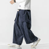 Xituodai 2025 Men Corduroy Cargo Pants Men Side Pockets Harem Pants Man Streetwear Jogger Sweatpants Male Wide Leg Oversized Trousers 5Xl