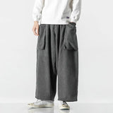 Xituodai 2025 Men Corduroy Cargo Pants Men Side Pockets Harem Pants Man Streetwear Jogger Sweatpants Male Wide Leg Oversized Trousers 5Xl