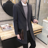 Xituodai Fashion Men Wool &amp; Blends Mens Casual Business Trench Coat Mens Leisure Overcoat Male Punk Style Blends Dust Coats Jackets