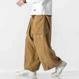 Xituodai 2025 Men Corduroy Cargo Pants Men Side Pockets Harem Pants Man Streetwear Jogger Sweatpants Male Wide Leg Oversized Trousers 5Xl