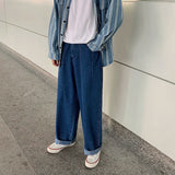 Xituodai Men Wide Leg Jeans Loose Straight Baggy Denim Pant Men's Women's Streetwear Skateboard Pants Oversized Hip Hop Casual Trousers