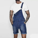 Xituodai Fashion Men's Denim Jumpsuit short pants